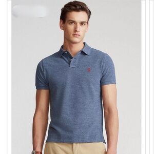 POLO by Ralph Lauren Light Heather Blue Short Sleeve Top Tee Shirt Size Medium M